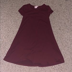 maroon little girls dress